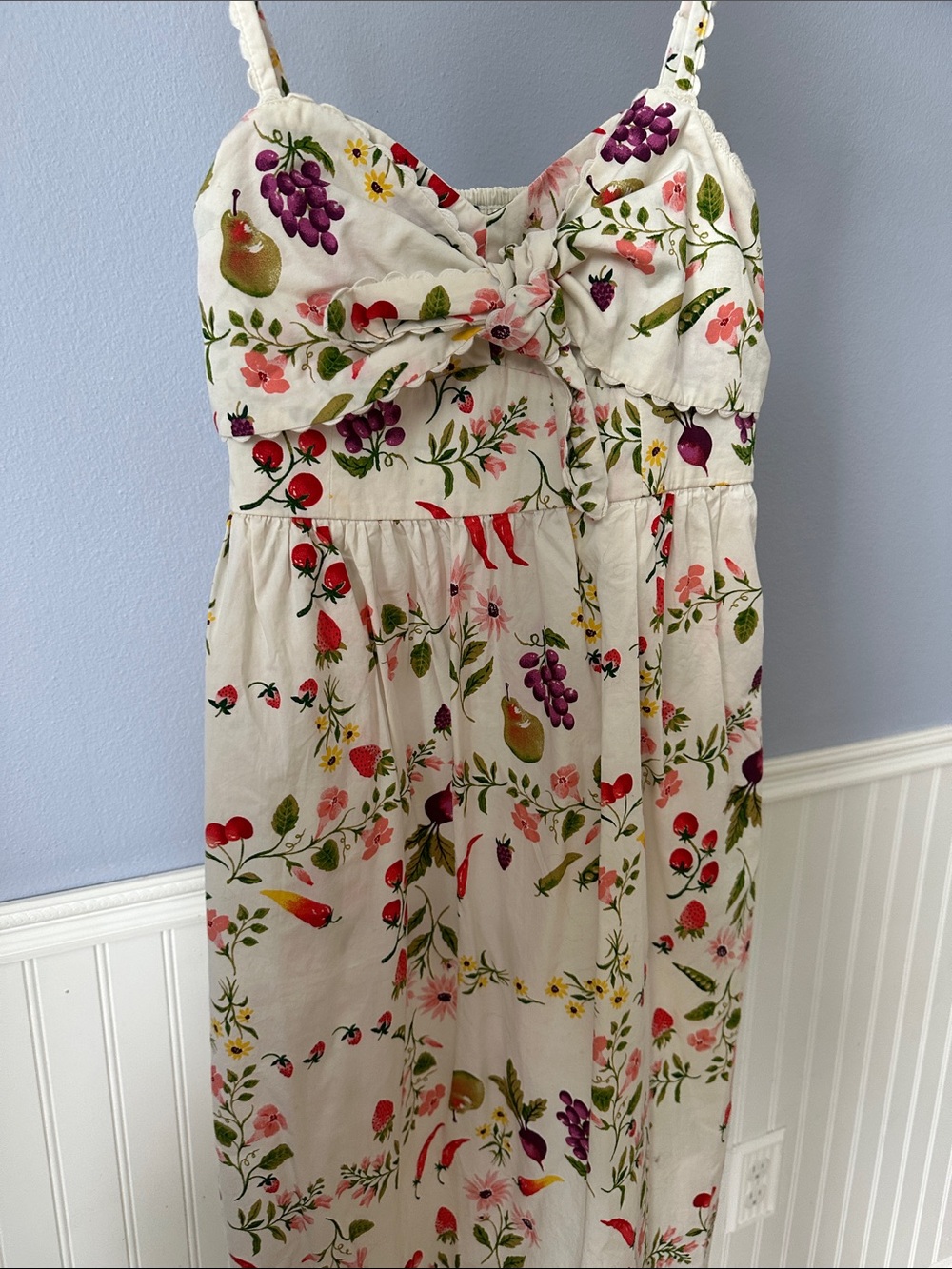 Old Navy Womens Cream Fruit-Print Sundress